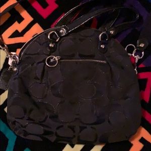 FLASH SALE TODAY ONLY-Coach black with silver tote